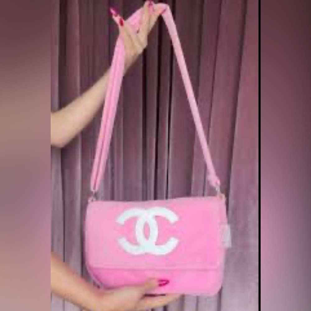 Pink Soft Teddy Bear 🧸 Feel Designer GWP Shoulder Bag